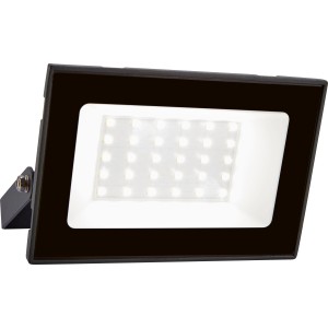 Grauer LED Strahler 30W für Innen und Außen. Kompaktes, modernes Design.