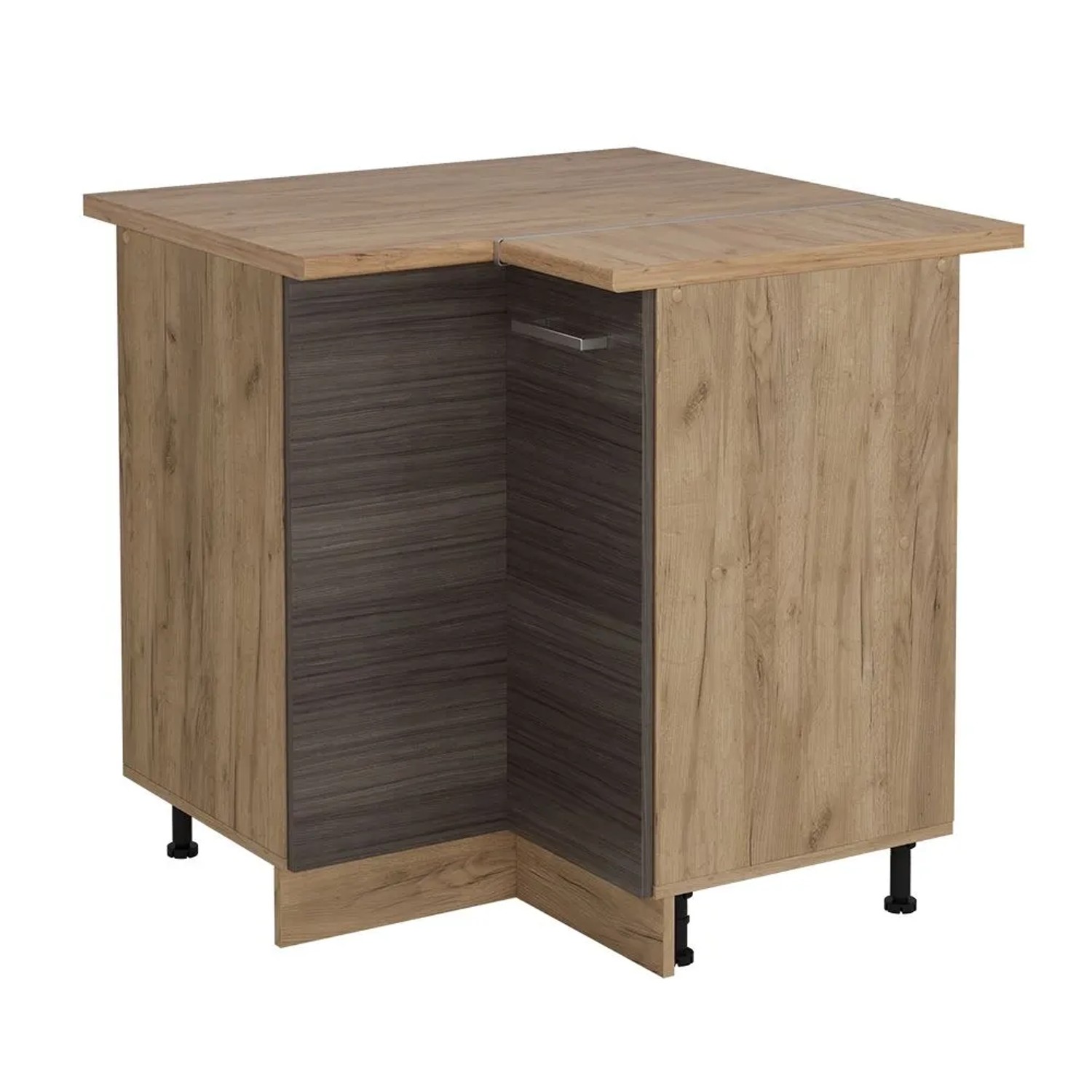 Vicco Eckunterschrank R-Line EdelGrau 76 x 82 AP Eiche Art Nr 53676
