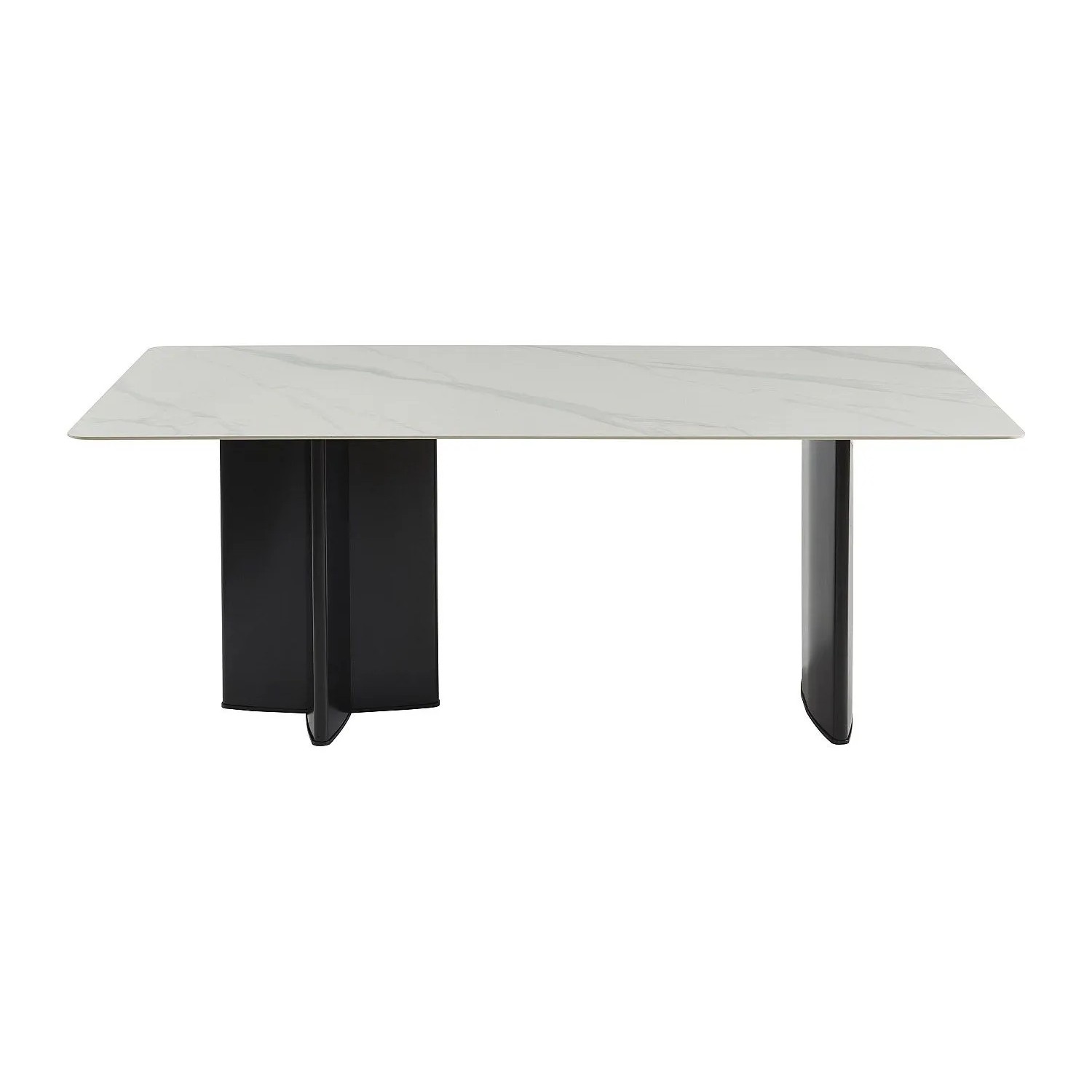 Vente-unique Esstisch Sinan Schwarz  Weiß 200 cm