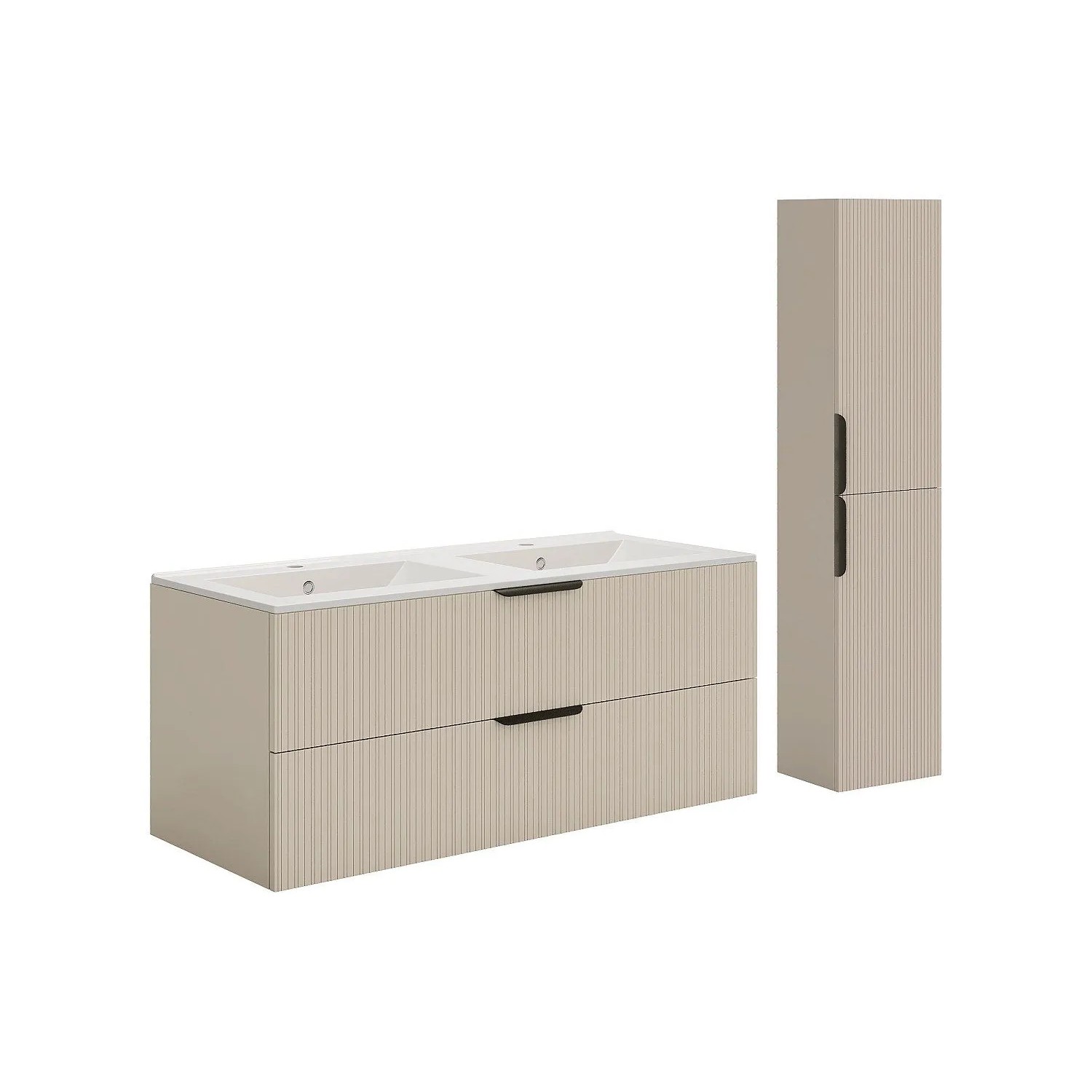 Vente-unique Badmöbel-Set Daliko Beige 120 cm