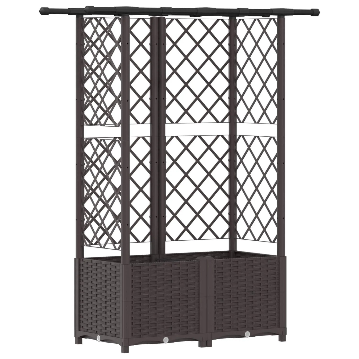vidaXL Hochbeet mit Rankgitter und Dach Braun 124 x 40 x 138 cm PP 42032524