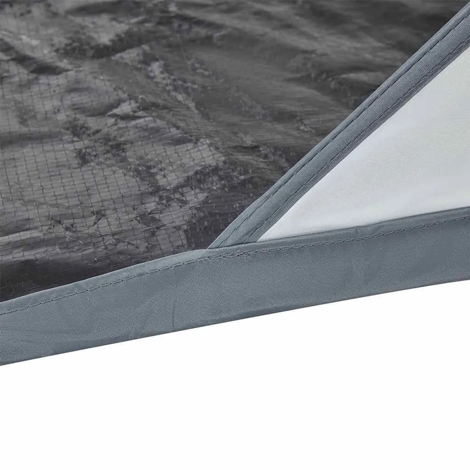 Detailaufnahme eines grauen vidaXL Strandzelts aus Polyester mit Pop-Up-System.