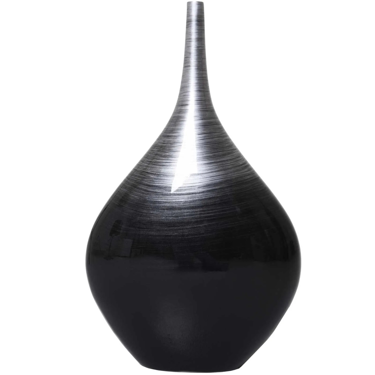 Vivanno Bodenvase Beldade 33 cm x 15 cm x 54 cm Spiralschwarz