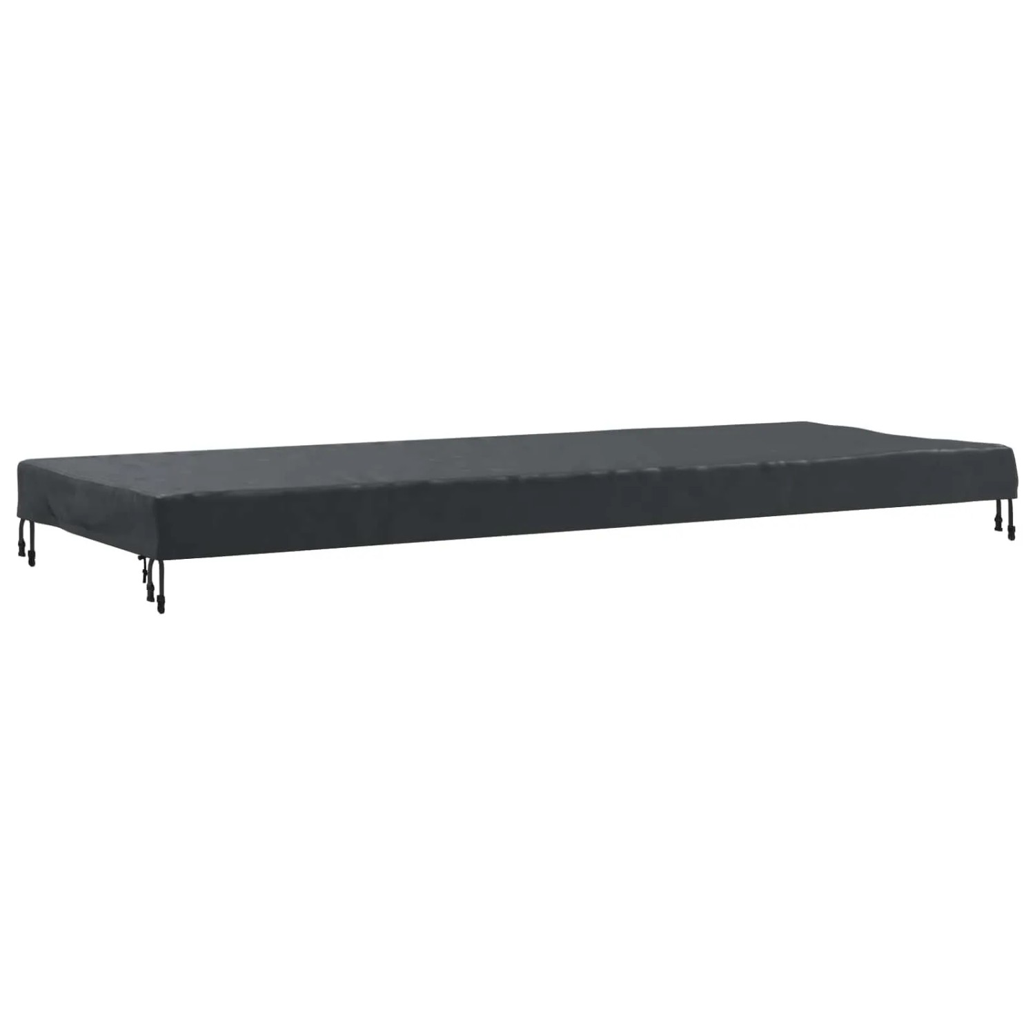 Schwarze, wasserfeste Stoff-Tischdecke für Tische. Robuster Schutz für Innen- und Außenbereiche.