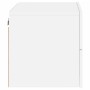 Weißer vidaXL Wand-Nachttisch mit LED-Beleuchtung, 2er-Set, Modell 5.