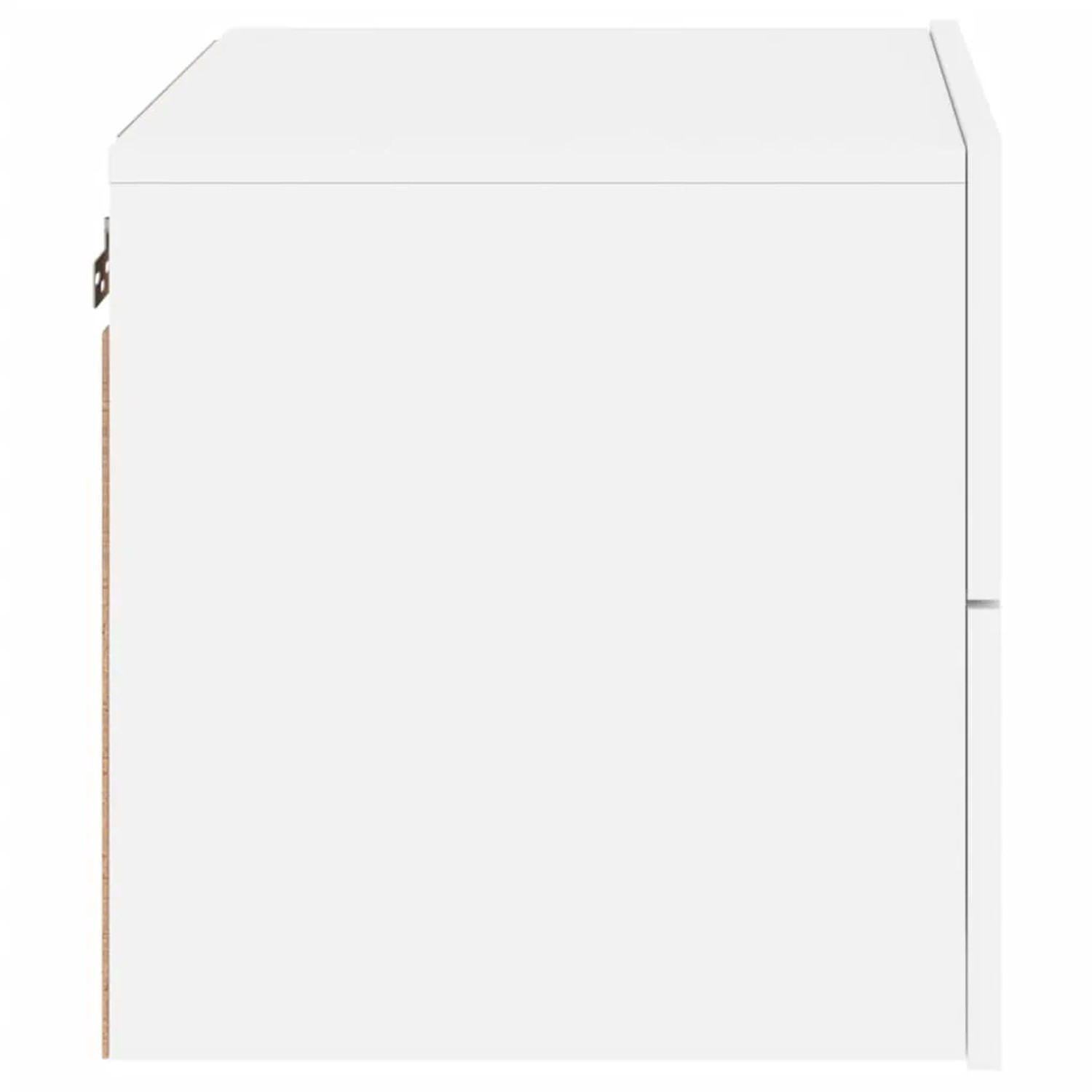Weißer vidaXL Wand-Nachttisch mit LED-Beleuchtung, 2er-Set, Modell 5.