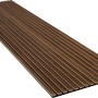 Akustikpaneel Wandverkleidung Walnuss geölt auf schwarzem Filz, 240 cm, für bessere Raumakustik.