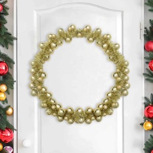 vidaXL Weihnachtskugelgirlande Gold 186 cm Polystyrol 42019692
