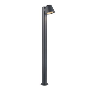 Anthrazitfarbene Trio LED Wegeleuchte Beni, 100 cm hoch, für den Außenbereich.