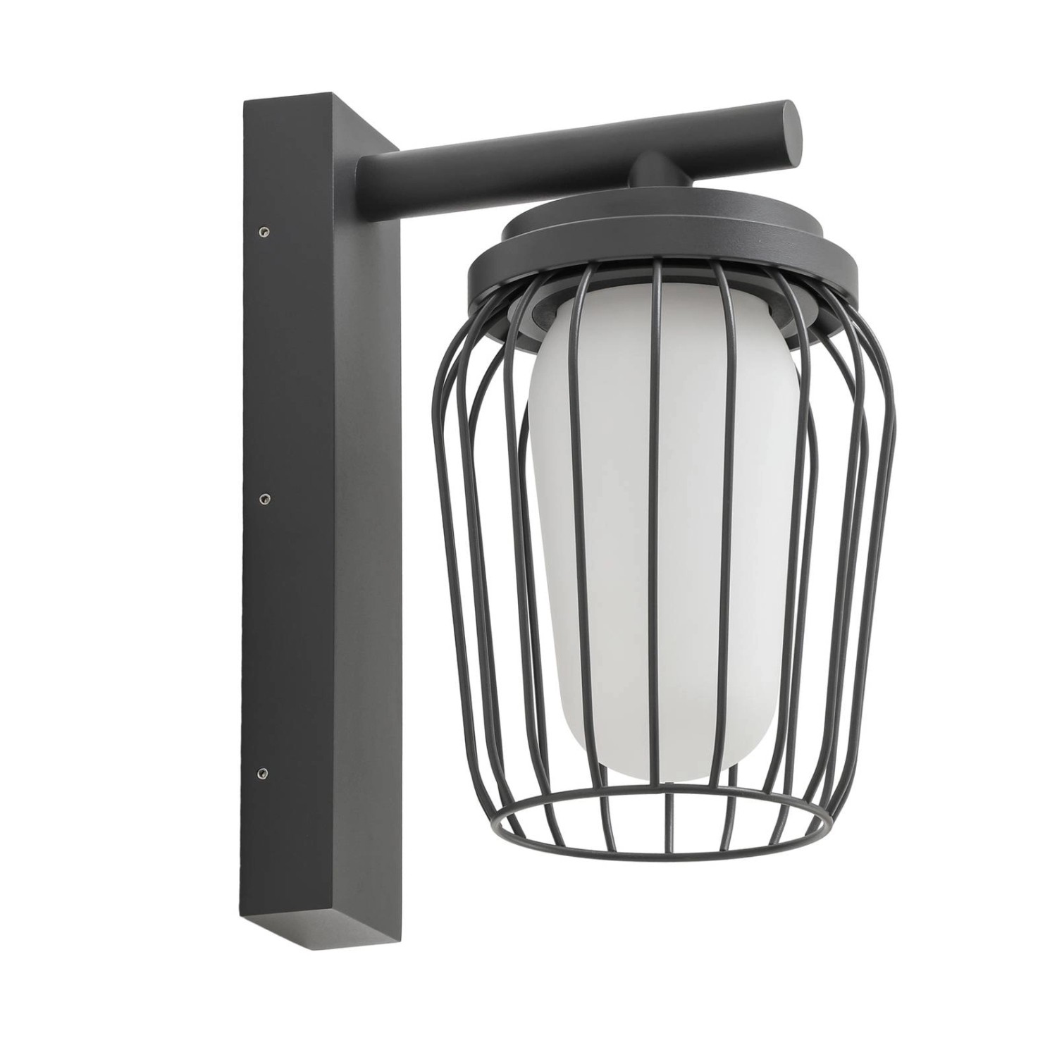 Lucande Wandleuchte Außen Chandan 10012739 Spritzwassergeschützt Modern in Schwarz aus Aluminium 1-flammig E27