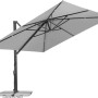 Schneider Ampelschirm, 358x300 cm, silbergrau, mit Dreh- und Neigungsfunktion.