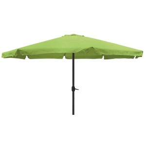 Lex XXL Alu Sonnenschirm Ø 4m Kurbelschirm Gartenschirm Marktschirm Krempe Lime Grün