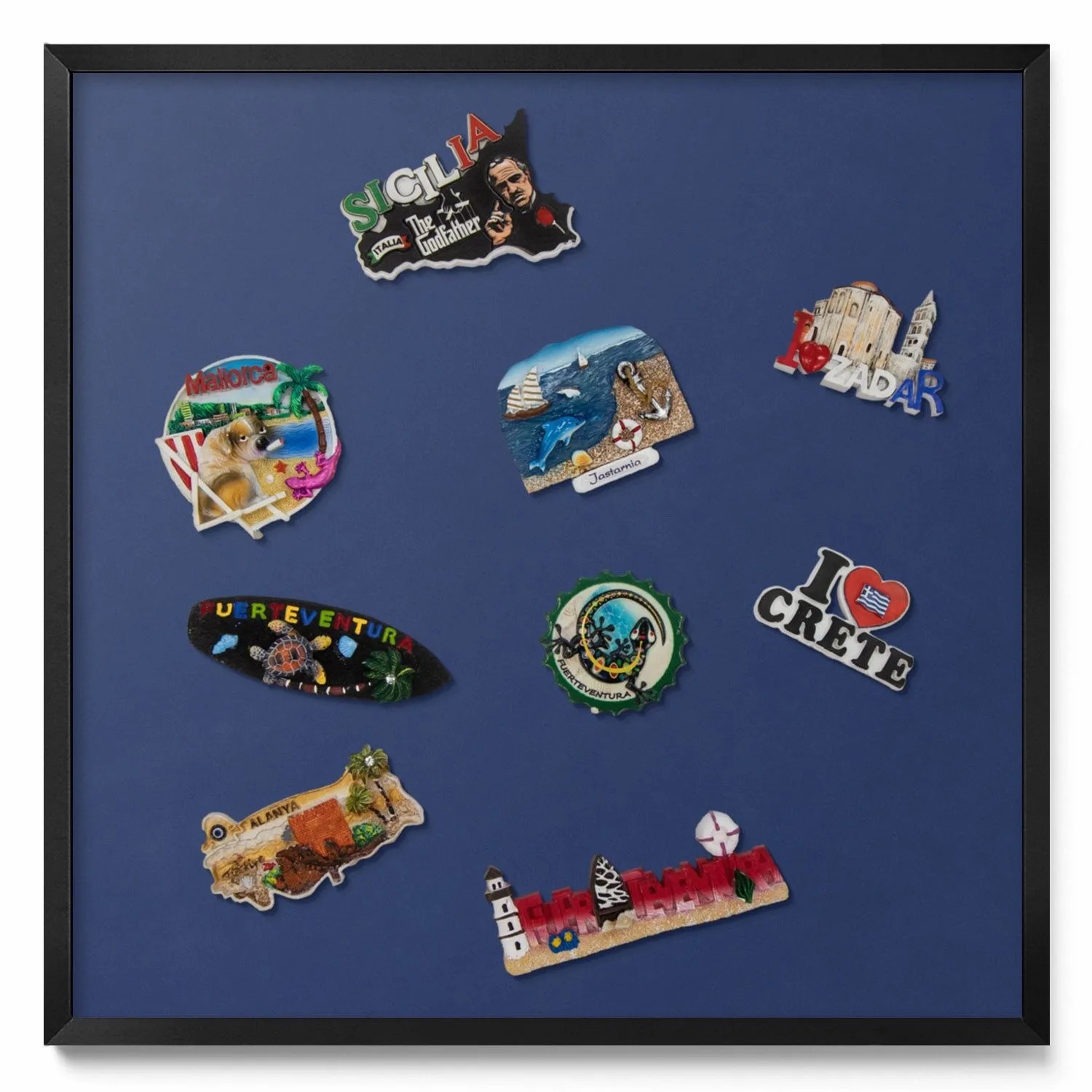 Tulup Magnettafel Magnetboard Gerahmt für Urlaubsmagnete Farbe Marineblau 5 günstig online kaufen