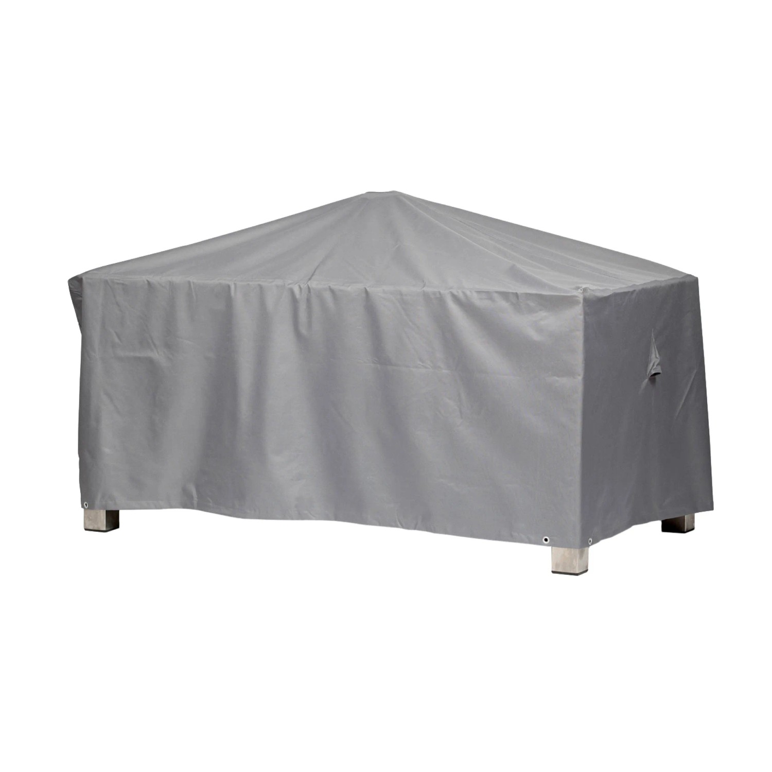 Graue rechteckige Premium Schutzhülle für Gartentisch 245x115x71 cm.