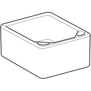 Geberit Publica Fußbecken, 39 cm, weiß, ohne Überlauf, für Gesundheitseinrichtungen.