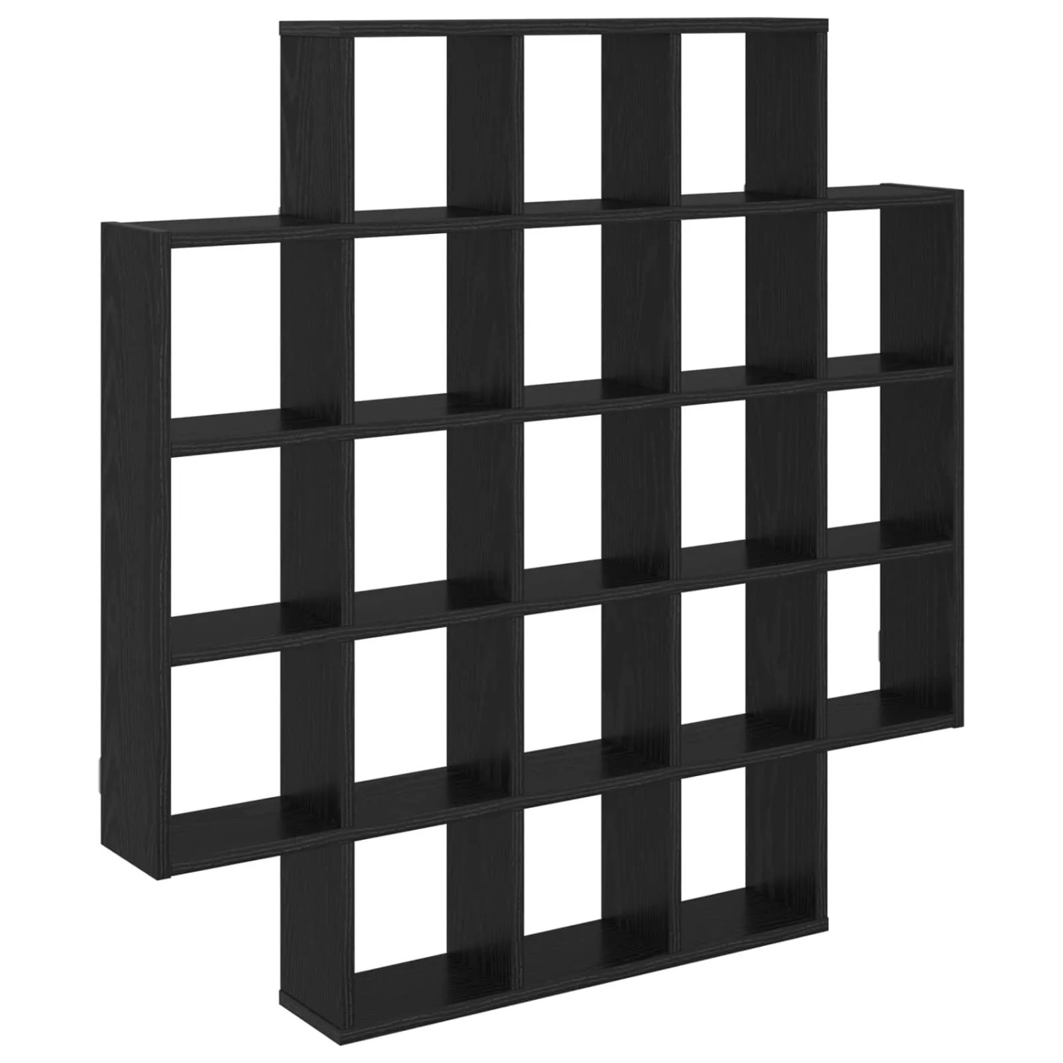 vidaXL Wandregal Schwarze Eiche 100 x 13 x 100 cm Holzwerkstoff 8012245