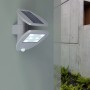 Lutec LED-Solarleuchte Zeta mit Bewegungsmelder, Solarpanel, Wandmontage, Grau.