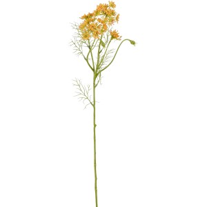 Orangefarbener Kunst-Zweig Daucus Carota, 61 cm hoch, detailgetreue Kunstpflanze für Deko.