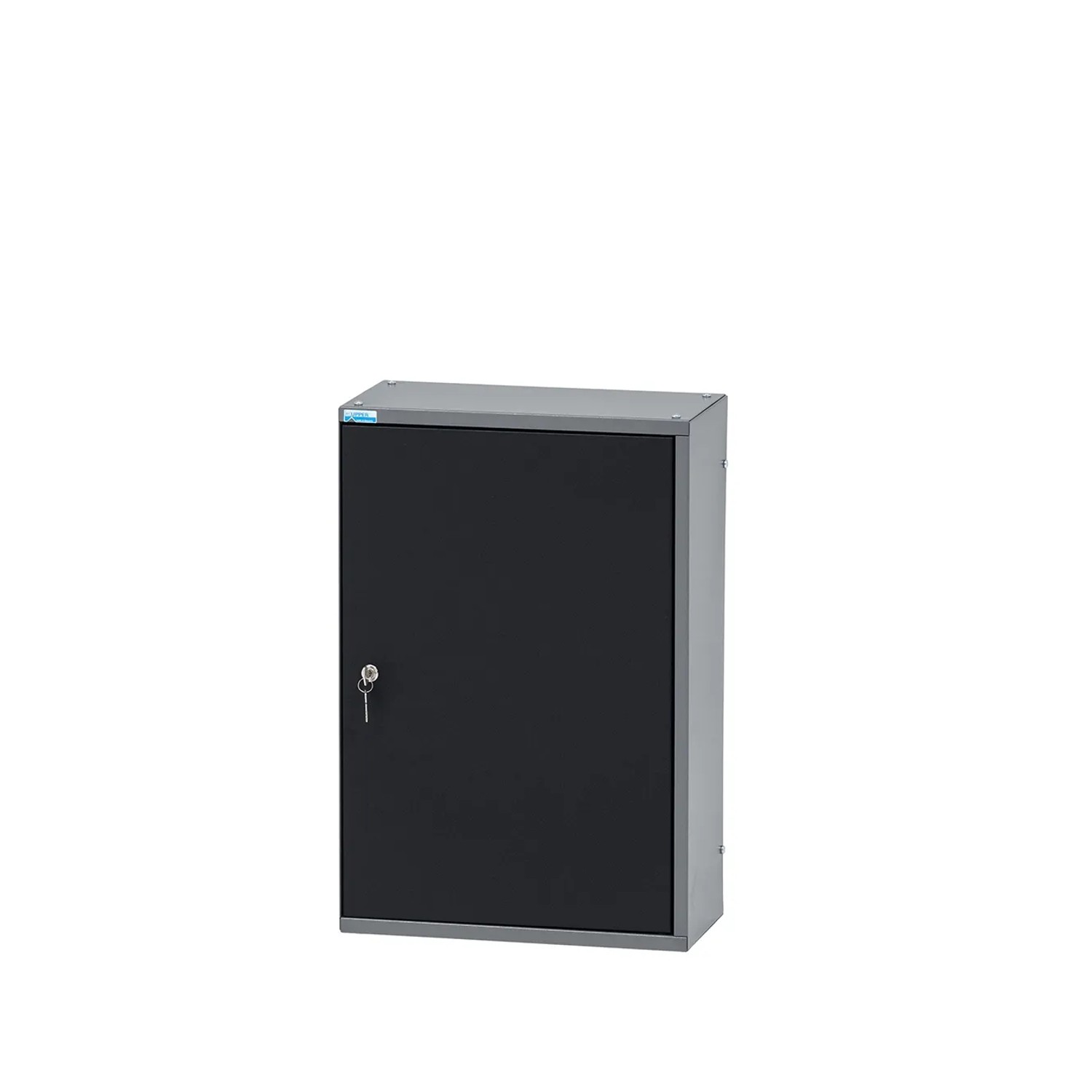 Küpper Hängeschrank Eintürig mit 18 Sichtboxen 60 x 40 x 20 cm Schwarz-Hellgrau