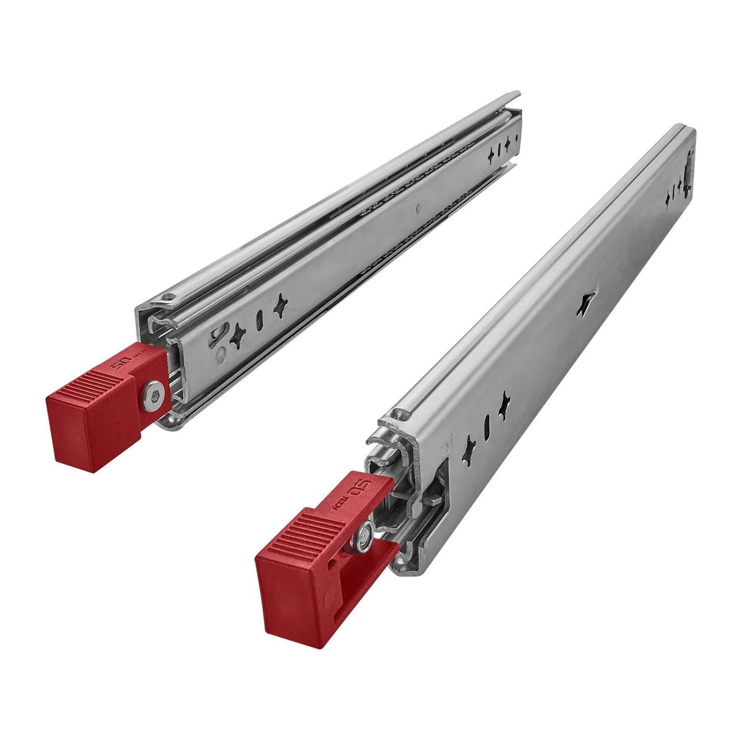 SOTECH Schwerlastauszug VarioSlide KV1-120-H58-L600-EH 600 mm Nicht Trennbar Lock In Out Einrastfunktion Roter Hebel Schubladenschiene Bis 120 kg