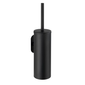 Wenko WC-Garnitur Orea Black Matt, Edelstahl, zur Wandmontage ohne Bohren.