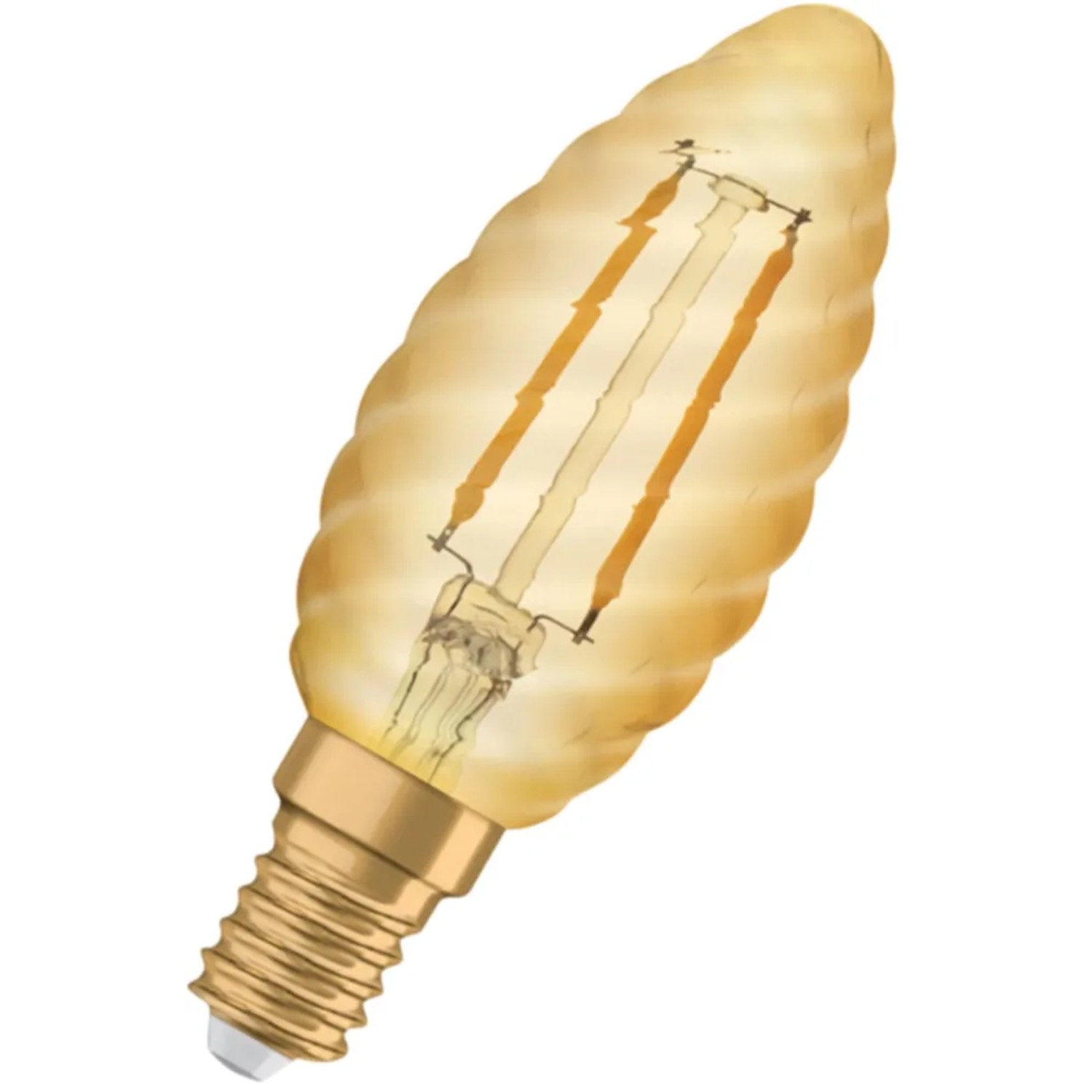 Osram LED-Leuchtmittel E14 Kerze, 2,5W, extra warmweiß, goldfarben, für stimmungsvolle Beleuchtung.
