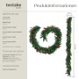 Tectake Weihnachtsgirlande, 270cm, mit Kugeln, Zapfen und Beeren in Rot und Grün.