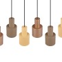 Trio Pendelleuchte Agudo, 6-flammig in Multicolor: Hängelampe mit verschiedenfarbigen Lampenschirmen.