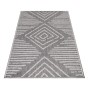 Grauer Ayyildiz Outdoor-Teppich Aruba mit geometrischem Muster, 240x340 cm. Wetterfester Teppich für Balkon und Terrasse.