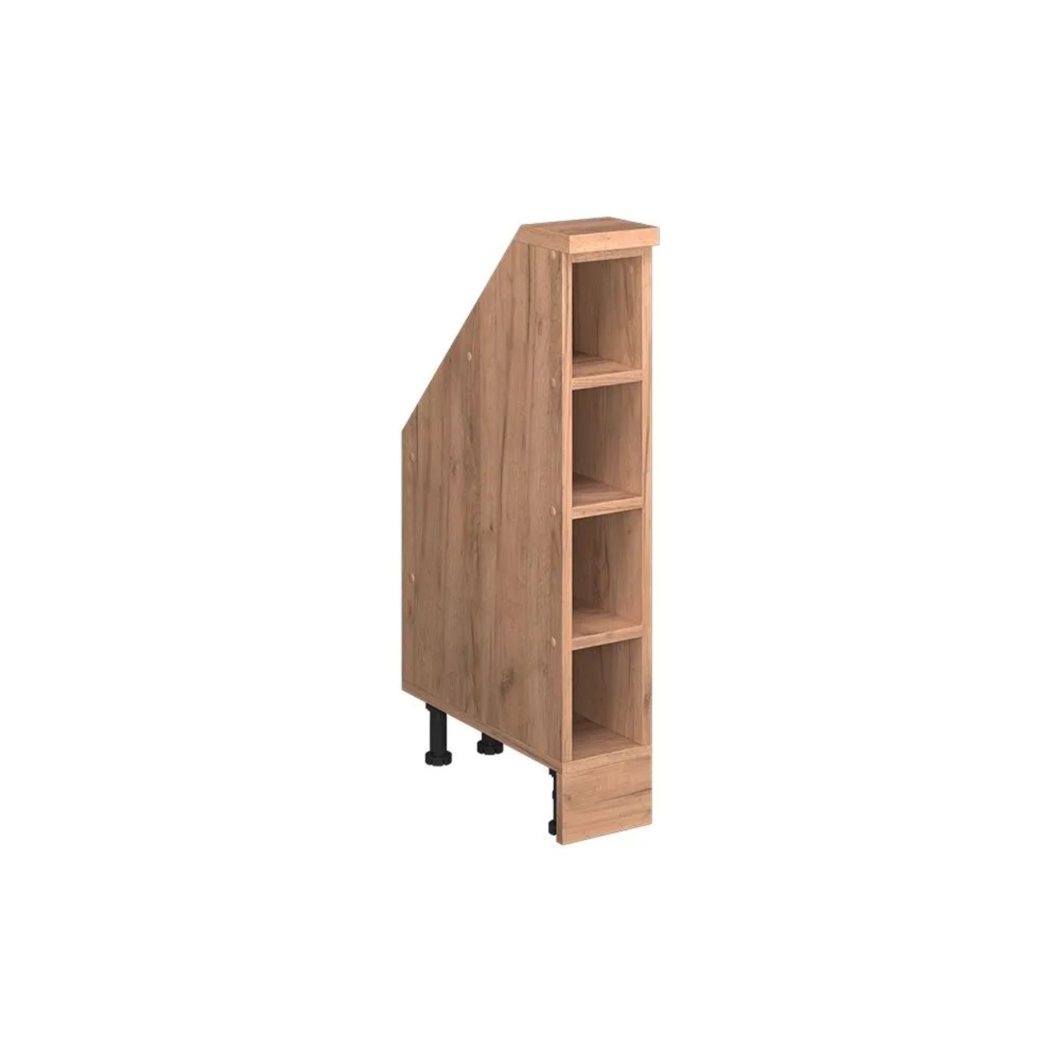 Vicco Küchenschrank für Dachschrägen R-Line Goldkraft Eiche 15 x 82 mit 4 Fächern Art Nr 58282