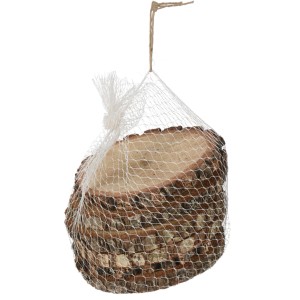 6 Baumstammscheiben (Ø 9-13cm) im Netz, Naturholz für Weihnachtsdeko & DIY.