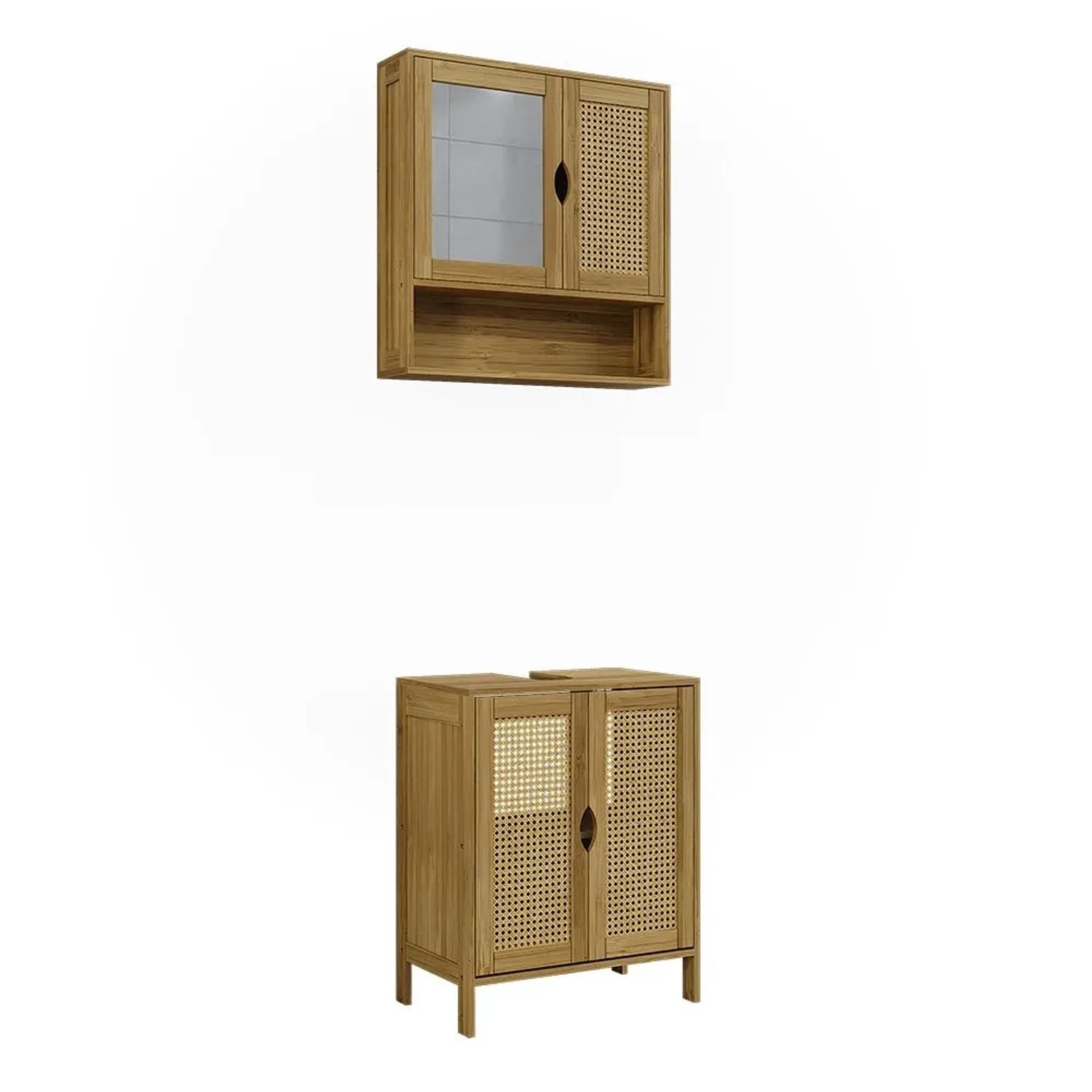Vicco Badmöbel-Set Liora Bambus 50 x 60 2-teilig