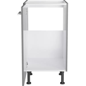 Optifit Spülenunterschrank Mats825, 45 cm, Basaltgrau, mit offener Tür.
