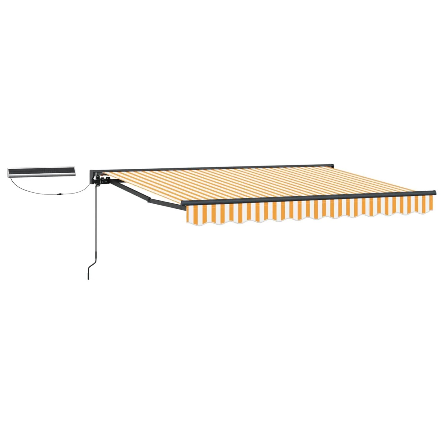 vidaXL Elektrische Ausziehbare Markise Gelb und Weiß 3 x 2,5 m 3421999