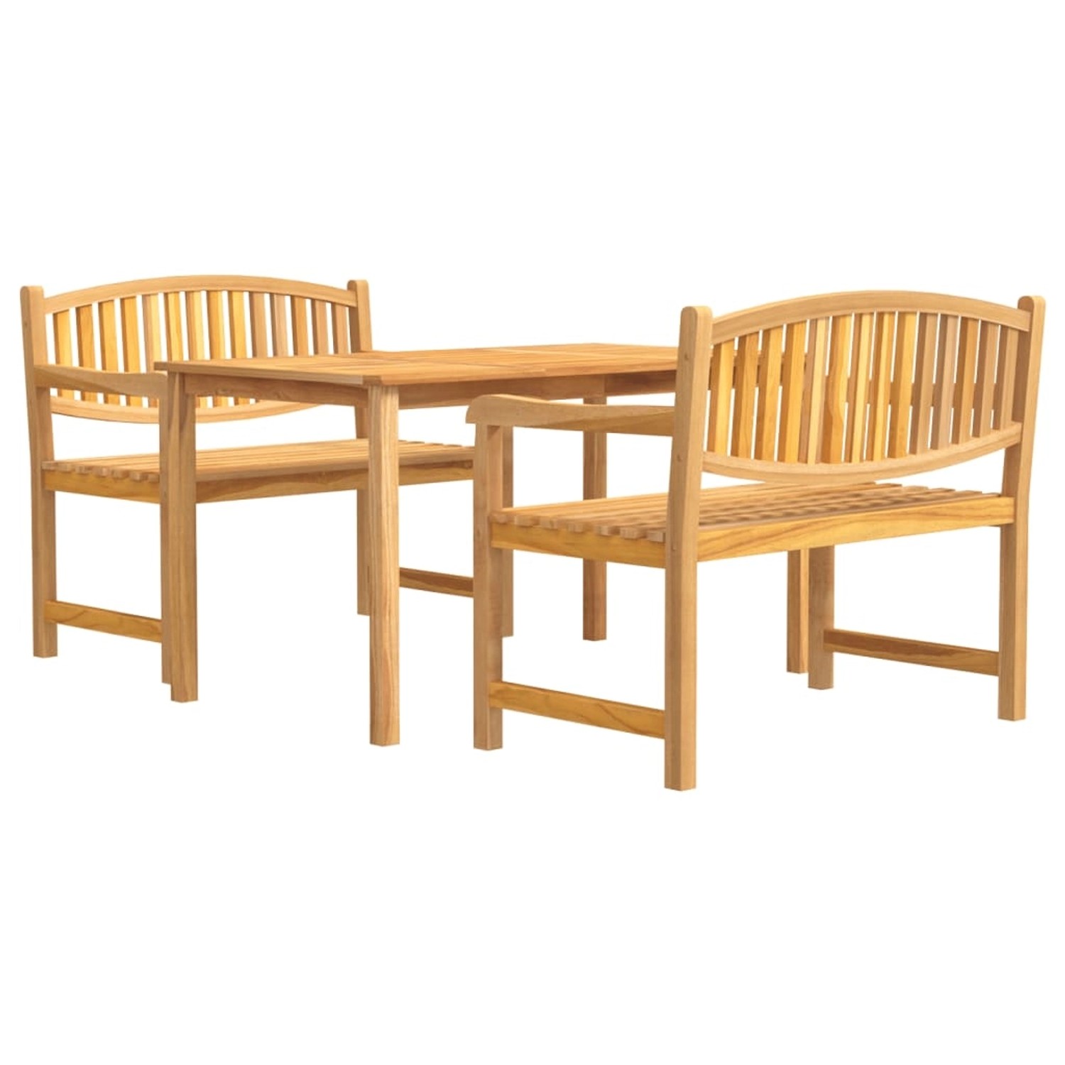 vidaXL 3-tlg Garten-Essgruppe Massivholz Teak Modell 24 günstig online kaufen