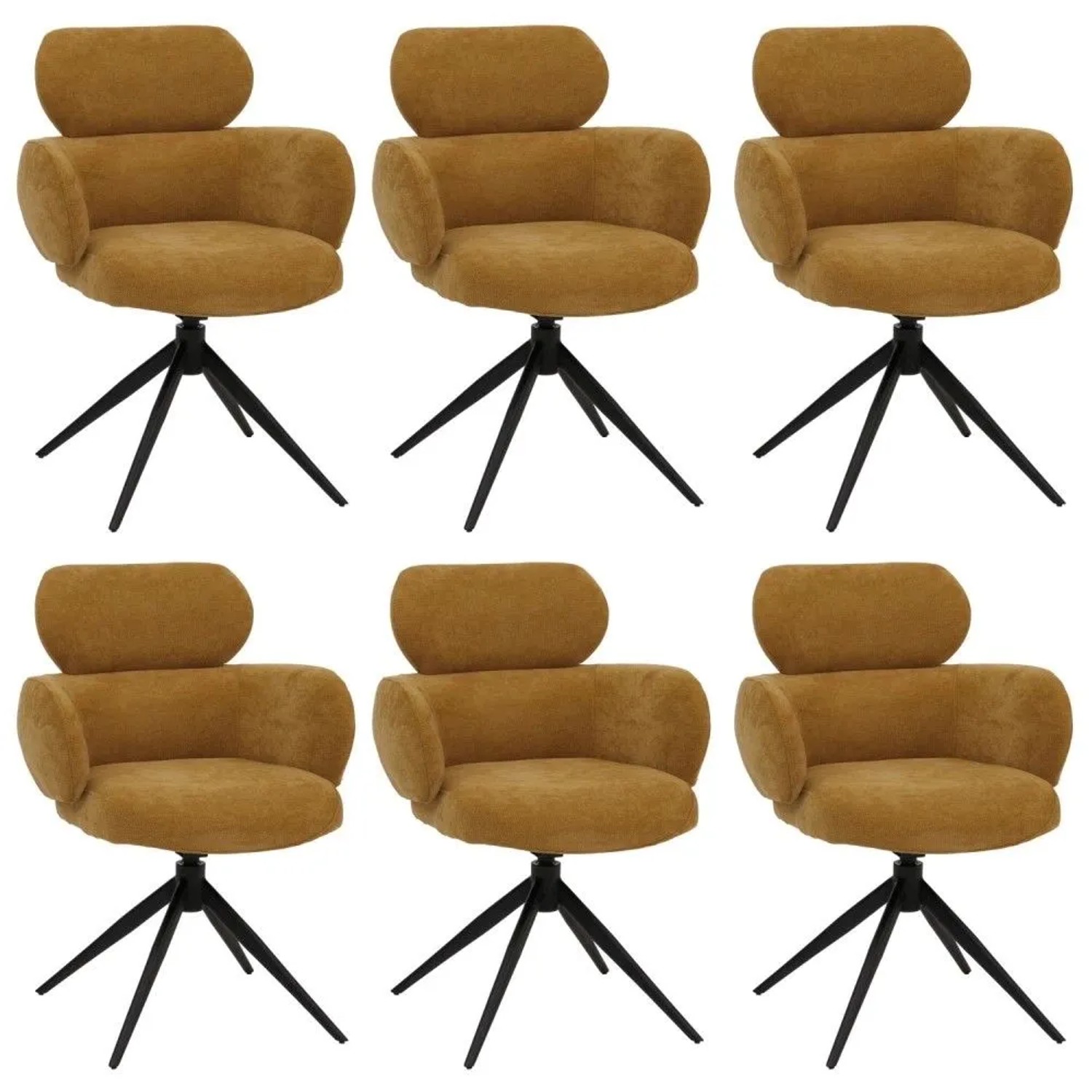 MCW Esszimmerstuhl O77 6er-Set Senfgelb