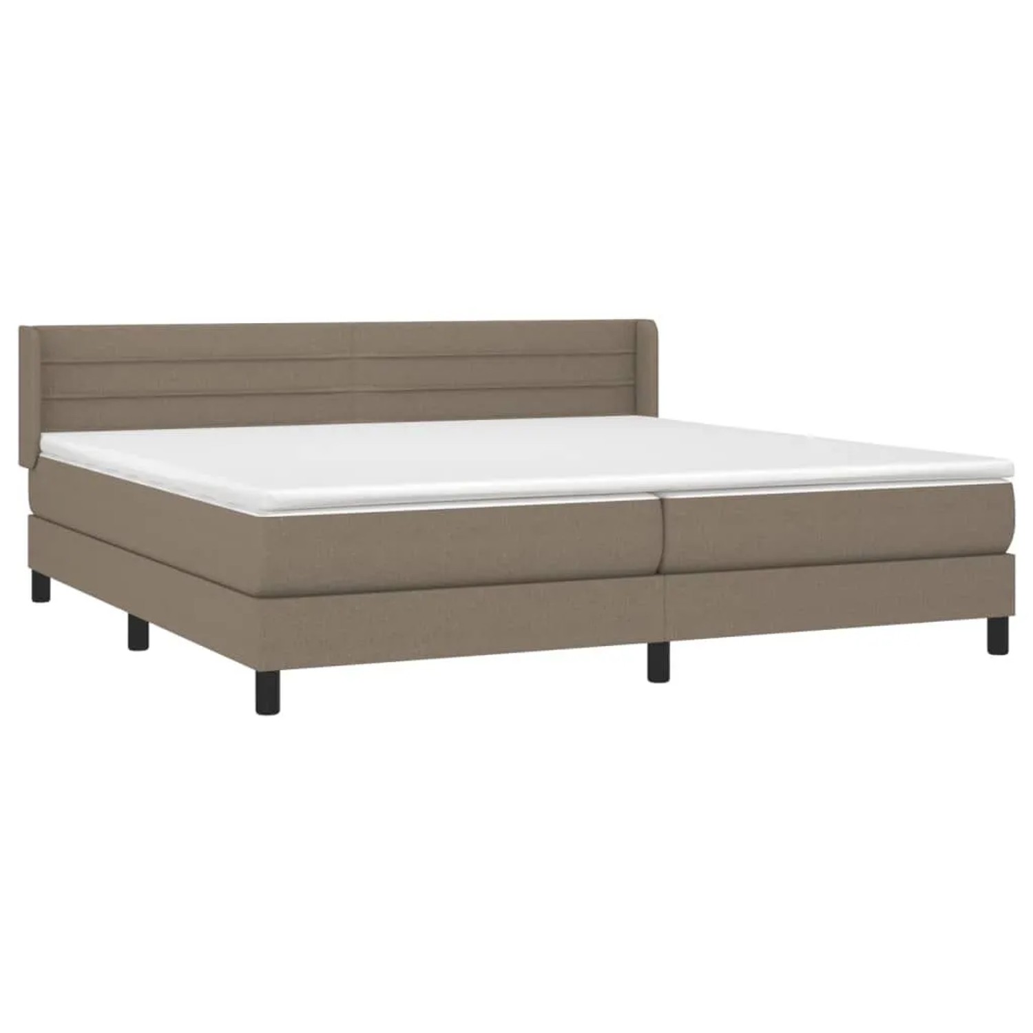 vidaXL Boxspringbett mit Matratze Taupe 200x200 cm Stoff 3129821 günstig online kaufen