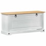 vidaXL Schuhschrank Corona Weiß 99 x 32 x 49 cm Massives Kiefernholz 42024952