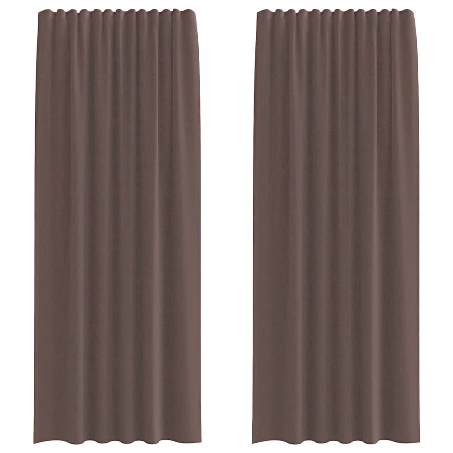 vidaXL Voile Vorhänge mit Lasche 2 Stk Braun 4102264 günstig online kaufen