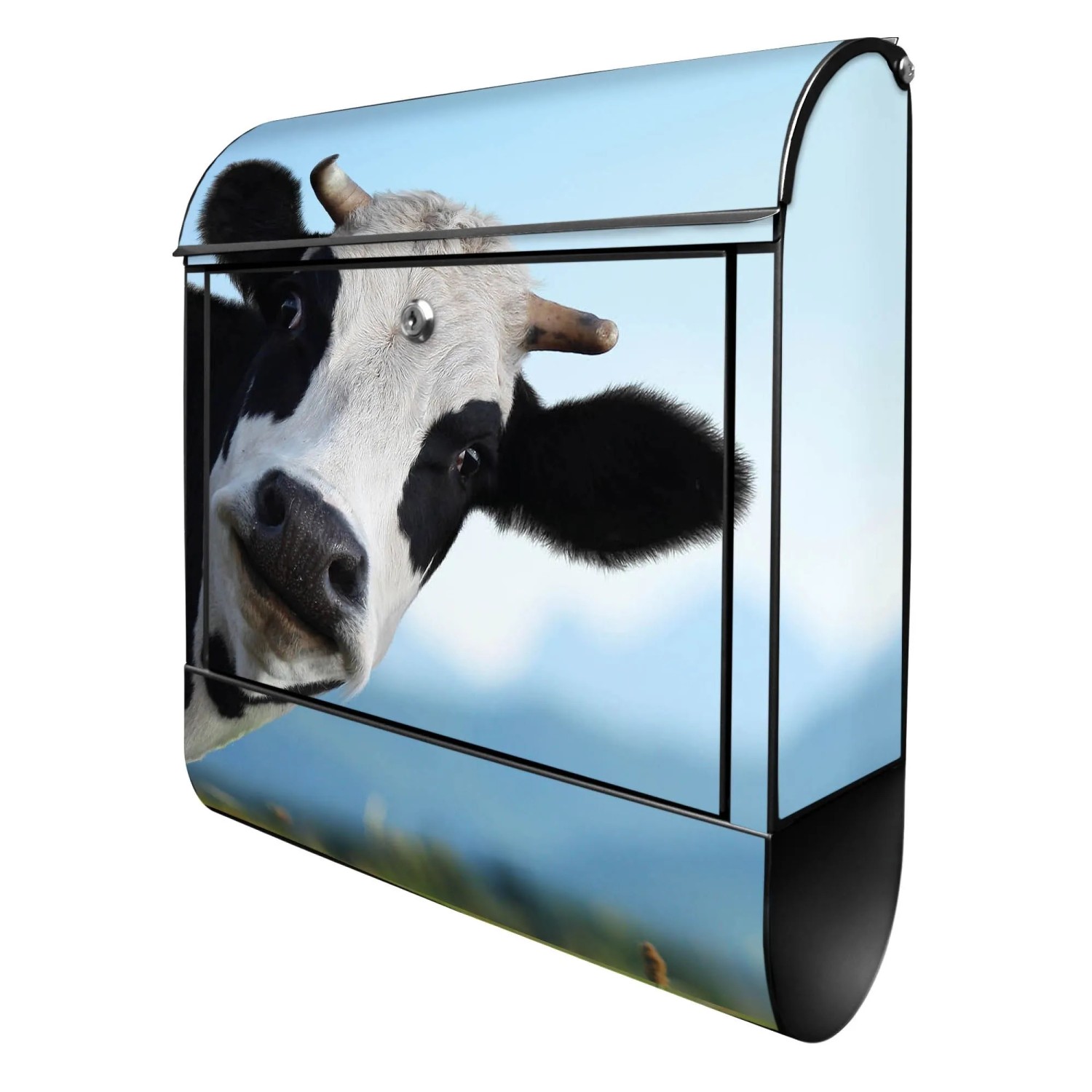 Banjado Design Briefkasten Schwarz Pulverbeschichtet 39x47x14cm 2 Schlüssel günstig online kaufen