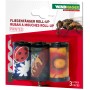 Windhager Fliegenfalle Roll-Up, 3er-Pack, mit bunten Mustern zur Insektenbekämpfung.