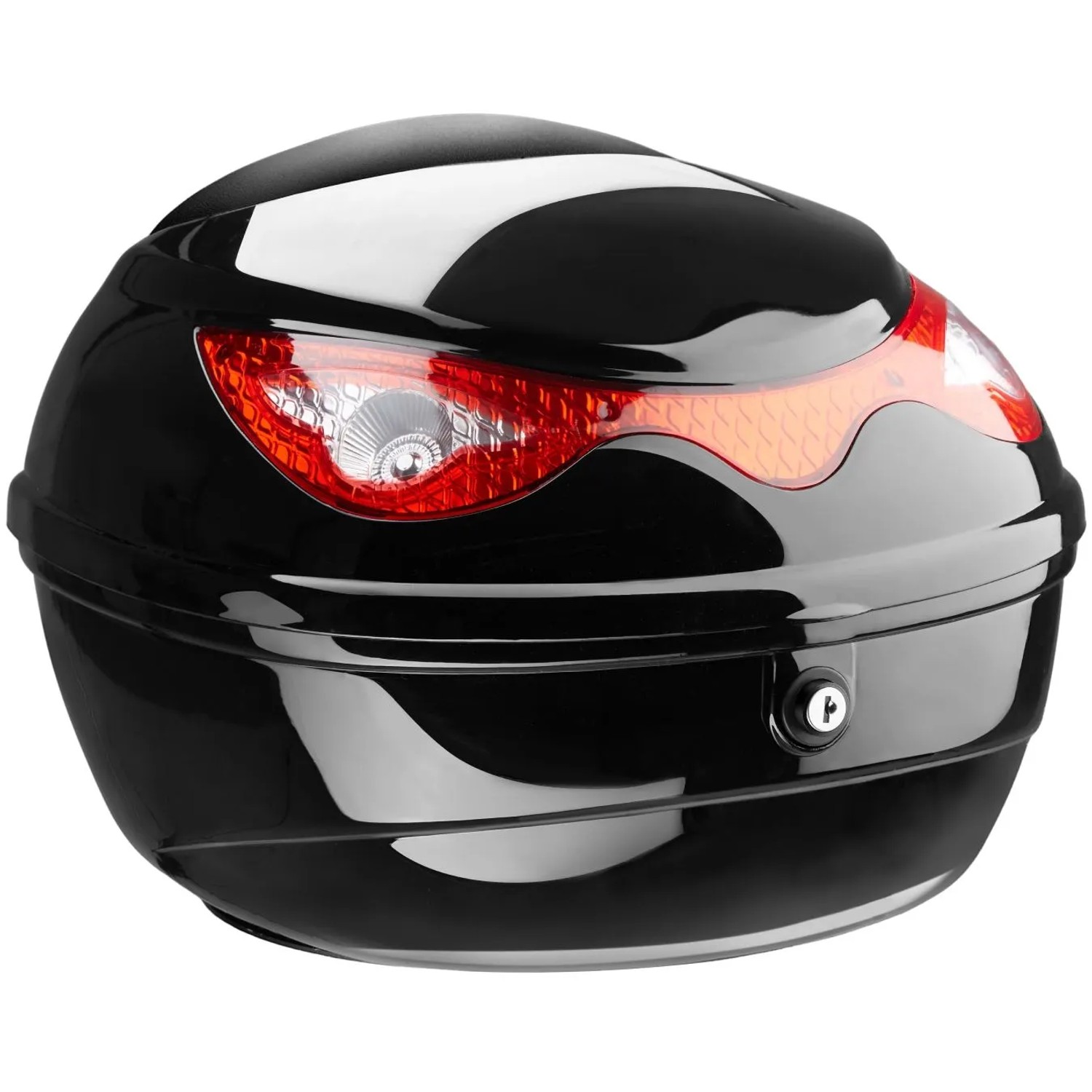 Tectake Motorradkoffer Sergej Volumen 22 L Robust und Spritzwassergeschützt  38 x 40 x 30 cm Schwarz