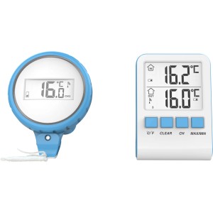 Steinbach Funkthermometer für Pool/Teich: Digitale Anzeige von Wasser- und Raumtemperatur.