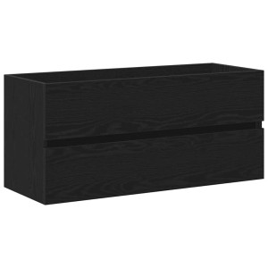 vidaXL Waschbeckenunterschrank in Schwarz Eichen-Optik, 100x38,5x45 cm.