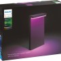 Verpackung der Philips Hue Nyro Sockelleuchte in Schwarz mit farbigem Licht.