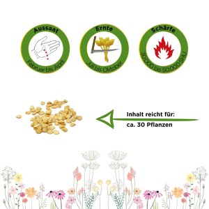 Abbildung von Chili De Cayenne Samen: Aussaat, Ernte, Schärfe und Inhalt für ca. 30 Pflanzen.