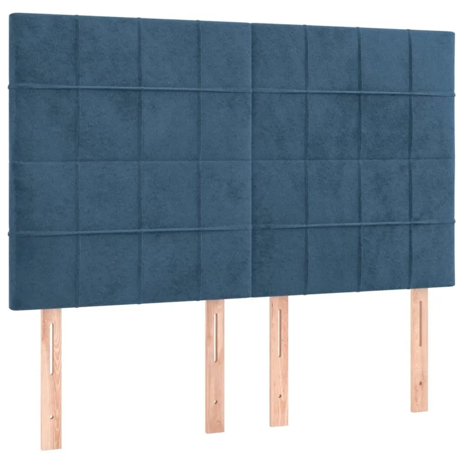 vidaXL Kopfteil Dunkelblau 144x5x118/128 cm Samt 3116384