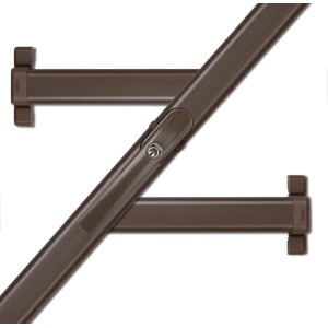 Abus Fenster-Stangenschloss FOS550 in Braun für erhöhte Fenstersicherheit.