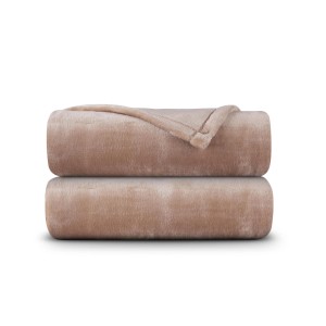 Bestlivings Kuscheldecke Cashmere Touch, 150x200 cm, Camel, gestapelt.