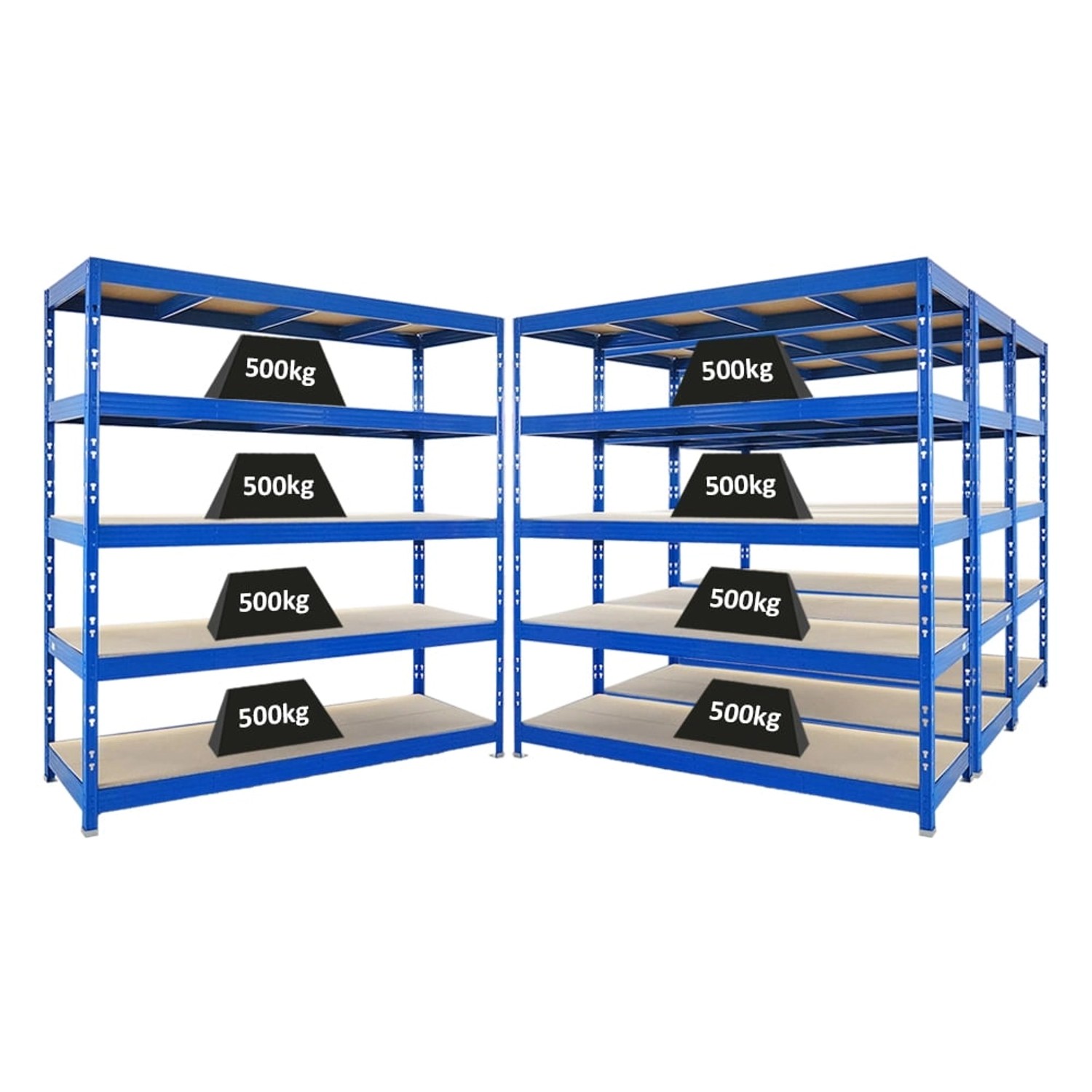 PROREGAL Mega Deal 4x Profi Schwerlastregal Rhino HxBxT 200x200x60cm 5 Span günstig online kaufen